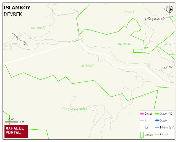 İSLAMKÖY Köyü Haritası | Coğrafi Yapı ve Detaylı Haritası