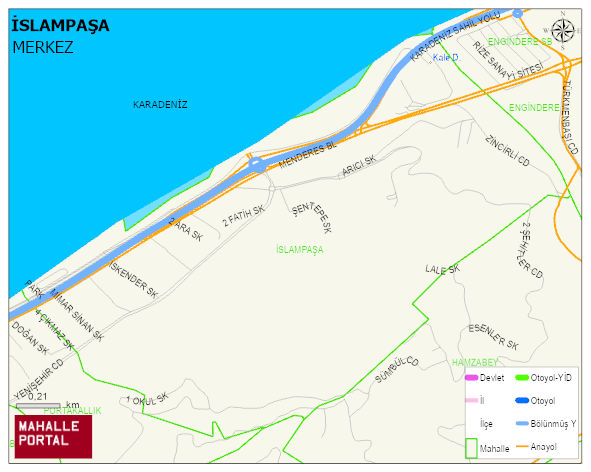 İSLAMPAŞA Mahallesi Haritası | Mahalle ve Köy Sınırı