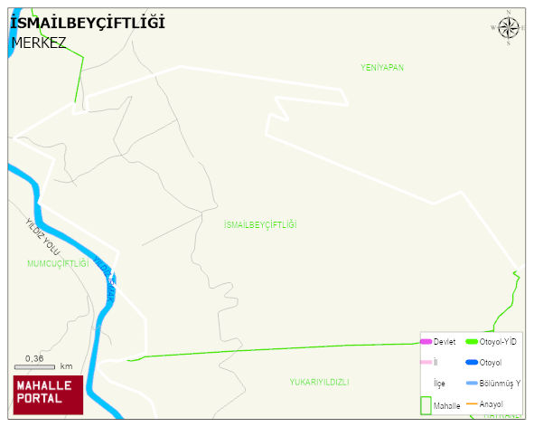 İSMAİLBEYÇİFTLİĞİ Köyü Haritası | Coğrafi Yapı ve Detaylı Haritası