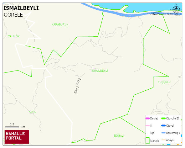 İSMAİLBEYLİ Köyü Haritası | Yükselti ve Doğa Özellikleri