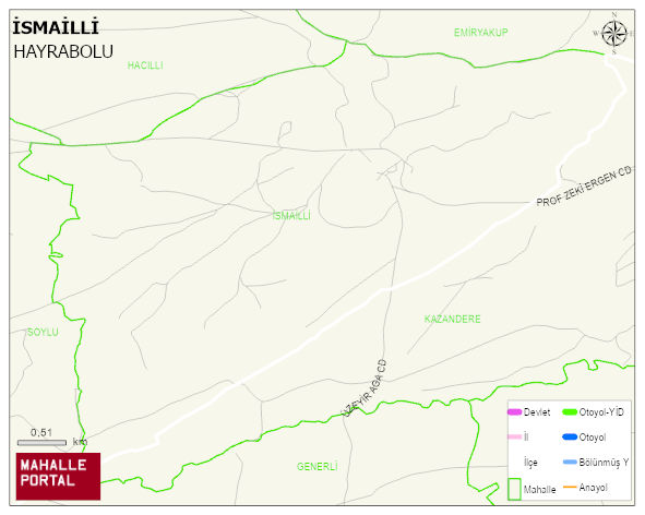 İSMAİLLİ Mahallesi Haritası | Coğrafi Yapı ve Detaylı Haritası