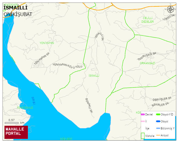 İSMAİLLİ Mahallesi Haritası | Detaylı Köy ve Mahalle Görünümü