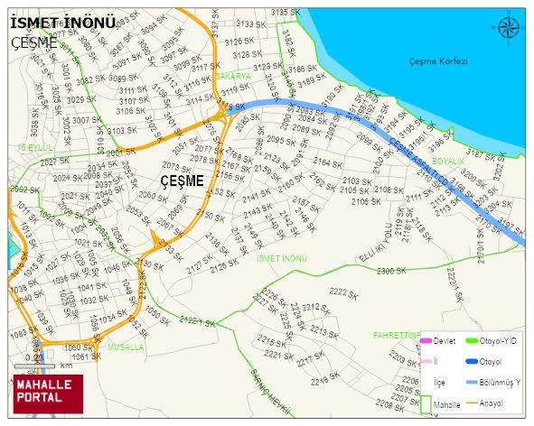 İSMET İNÖNÜ Mahallesi Haritası | Mahalle ve Köy Sınırı