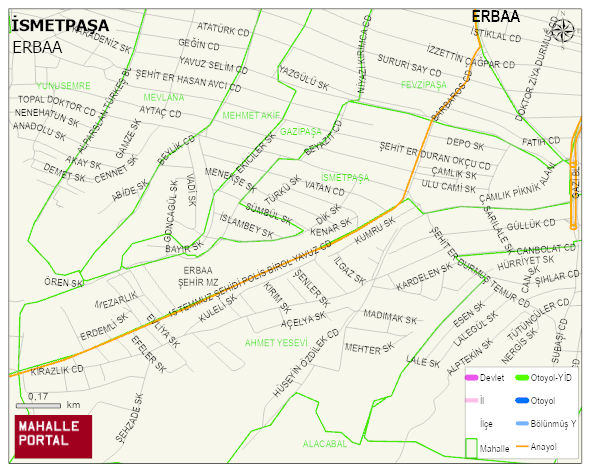 İSMETPAŞA Mahallesi Haritası | Dağlar, Ovalar ve Akarsu Bilgileri