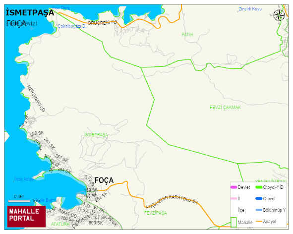 İSMETPAŞA Mahallesi Haritası | Mahalle ve Köy Sınırı