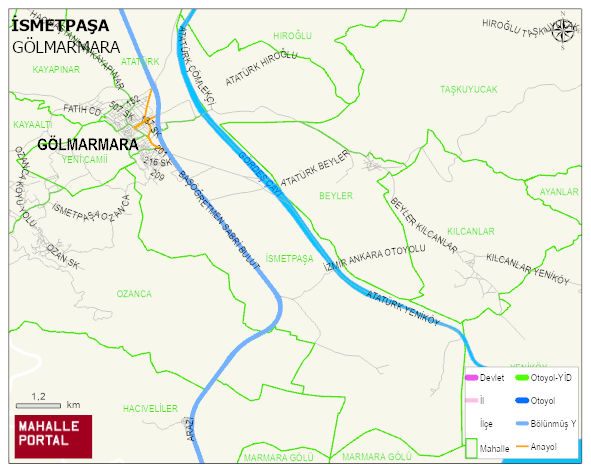 İSMETPAŞA Mahallesi Haritası | Detaylı Köy ve Mahalle Görünümü