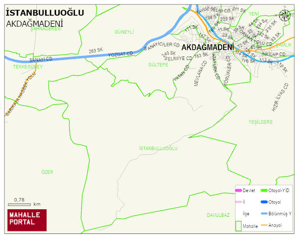 İSTANBULLUOĞLU Mahallesi Haritası | Yükselti ve Doğa Özellikleri