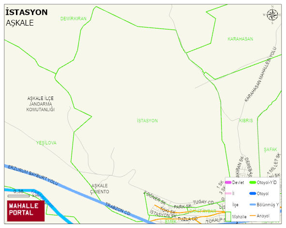 İSTASYON Mahallesi Haritası | Mahalle ve Köy Sınırı