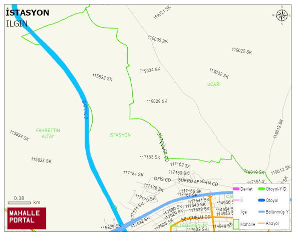 İSTASYON Mahallesi Haritası | Mahalle ve Köy Sınırı