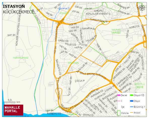 İSTASYON Mahallesi Haritası | Detaylı Köy ve Mahalle Görünümü
