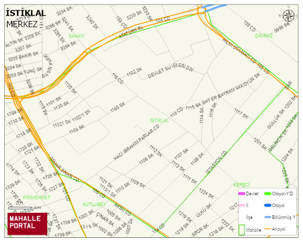 İSTİKLAL Mahallesi Haritası | Mahalle Sokak Haritası