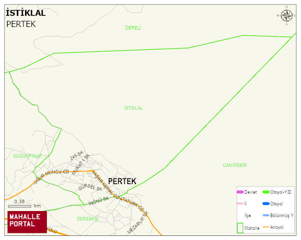 İSTİKLAL Mahallesi Haritası | İnteraktif Köy ve Mahalle Sınırları