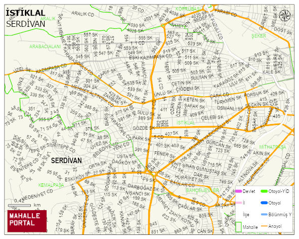 İSTİKLAL Mahallesi Haritası | Mahalle ve Köy Sınırı