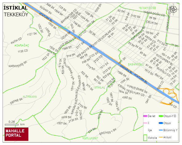 İSTİKLAL Mahallesi Haritası | Sayısal Bölge Görünümü