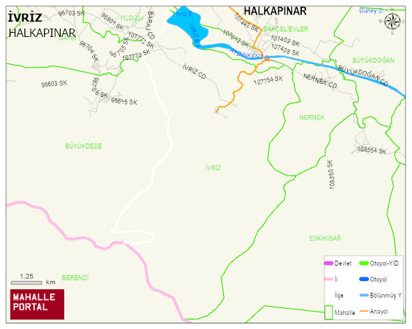 İVRİZ Mahallesi Haritası | Coğrafi Yapı ve Detaylı Haritası