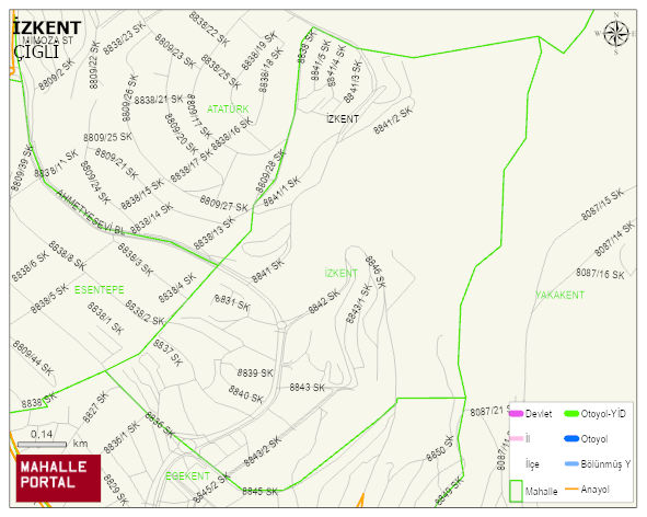 İZKENT Mahallesi Haritası | Coğrafi Yapı ve Detaylı Haritası
