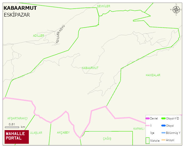 KABAARMUT Köyü Haritası | Sayısal Bölge Görünümü