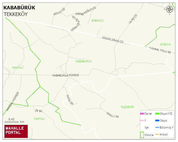 KABABÜRÜK Mahallesi Haritası | İnteraktif Köy ve Mahalle Sınırları
