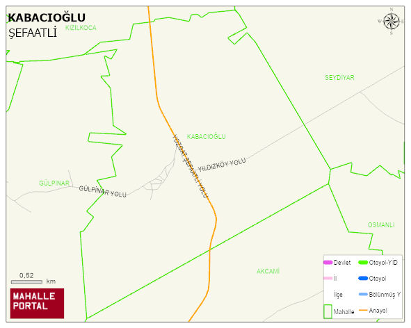KABACIOĞLU Köyü Haritası | Mahalle ve Köy Sınırı