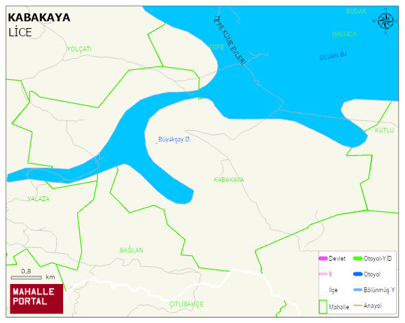 KABAKAYA Mahallesi Haritası | Dağlar, Ovalar ve Akarsu Bilgileri