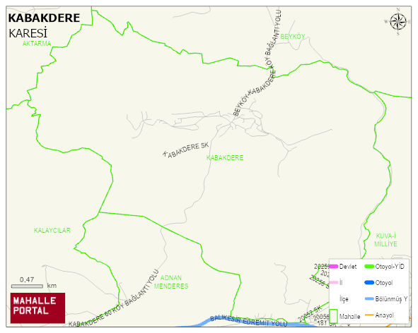 KABAKDERE Mahallesi Haritası | Mahalle Sokak Haritası