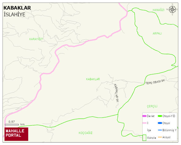 KABAKLAR Mahallesi Haritası | Dağlar, Ovalar ve Akarsu Bilgileri