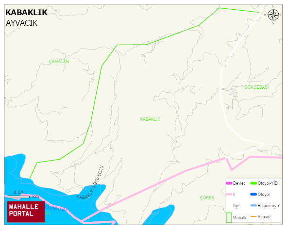 KABAKLIK Mahallesi Haritası | Detaylı Köy ve Mahalle Görünümü
