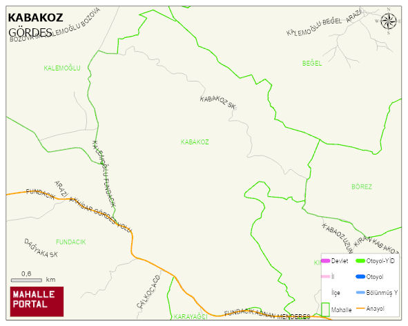 KABAKOZ Mahallesi Haritası | Yükselti ve Doğa Özellikleri