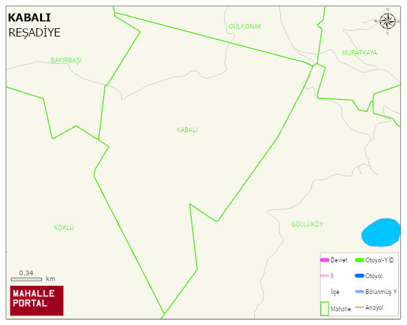 KABALI Köyü Haritası | Yükselti ve Doğa Özellikleri