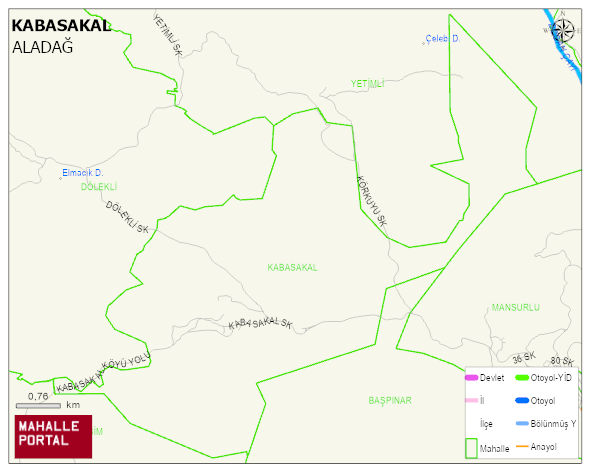 KABASAKAL Mahallesi Haritası | Güncel Mahalle ve Köy Haritası