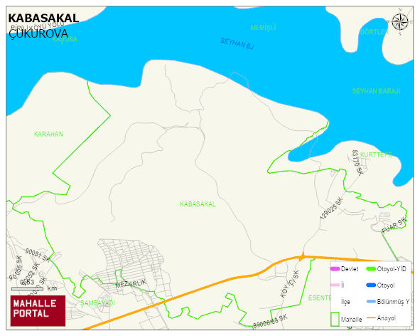 KABASAKAL Mahallesi Haritası | Mahalle ve Köy Sınırı
