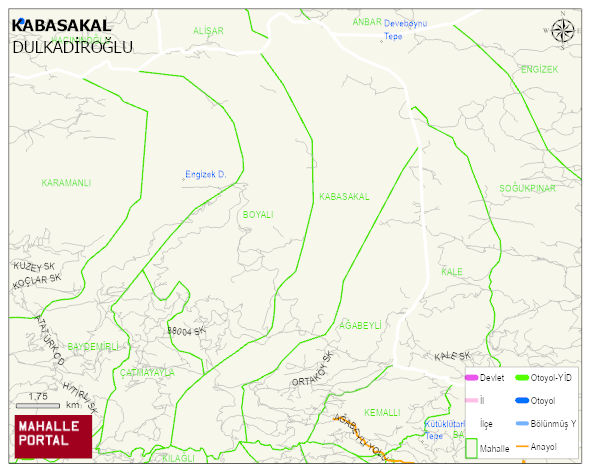 KABASAKAL Mahallesi Haritası | İnteraktif Köy ve Mahalle Sınırları
