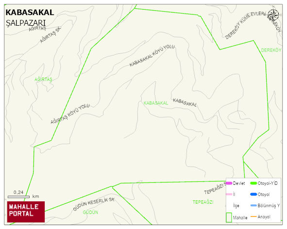 KABASAKAL Mahallesi Haritası | Detaylı Köy ve Mahalle Görünümü