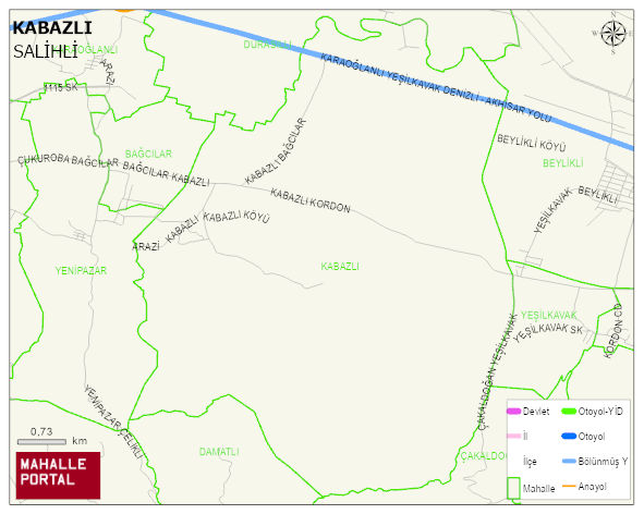 KABAZLI Mahallesi Haritası | Detaylı Köy ve Mahalle Görünümü