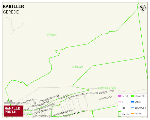 KABİLLER Mahallesi Haritası | Coğrafi Yapı ve Detaylı Haritası