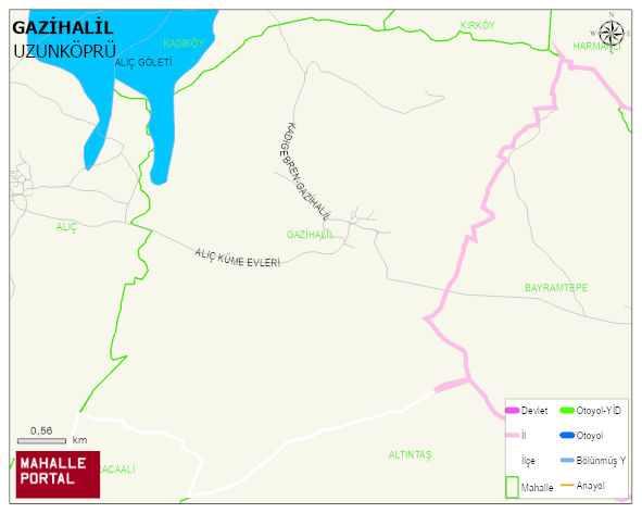 GAZİHALİL Köyü Haritası | İnteraktif Köy ve Mahalle Sınırları