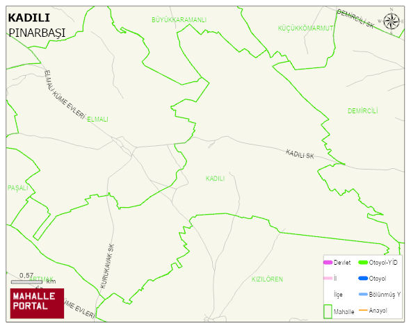KADILI Mahallesi Haritası | Mahalle Sokak Haritası
