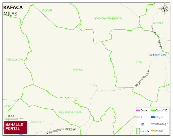 KAFACA Mahallesi Haritası | Sayısal Bölge Görünümü