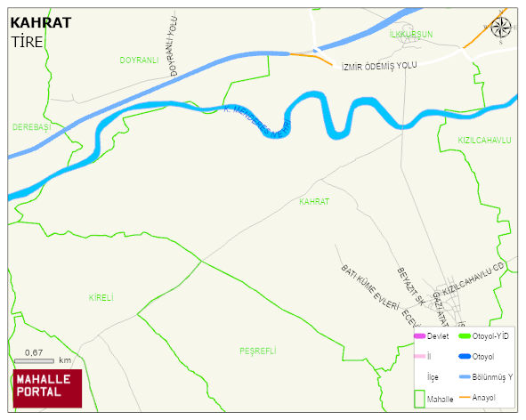 KAHRAT Mahallesi Haritası | Detaylı Köy ve Mahalle Görünümü