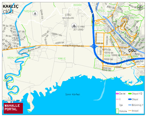 KAKLIÇ Mahallesi Haritası | Coğrafi Yapı ve Detaylı Haritası