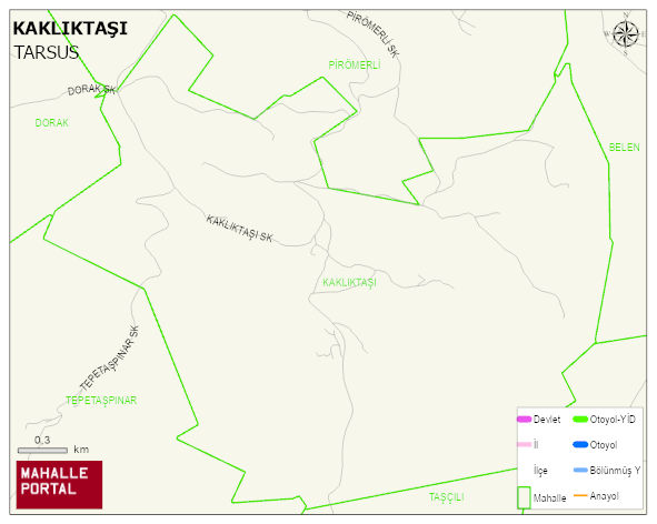 KAKLIKTAŞI Mahallesi Haritası | Sayısal Bölge Görünümü