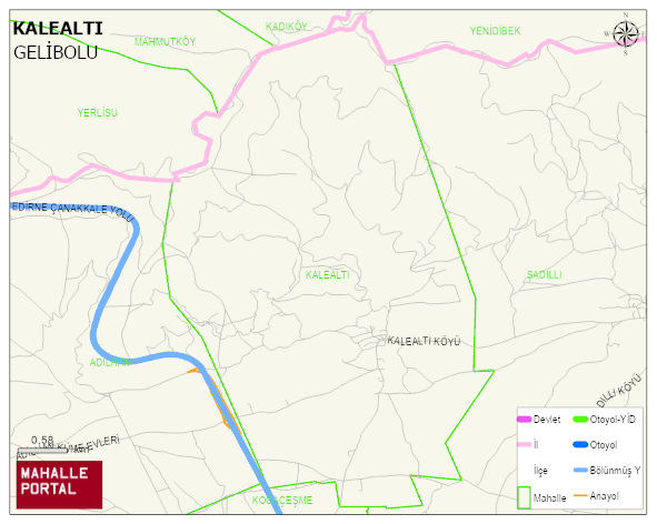 KALEALTI Köyü Haritası | Coğrafi Yapı ve Detaylı Haritası