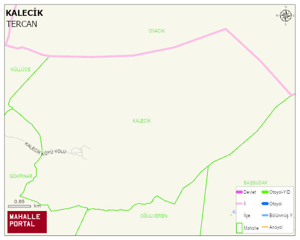 KALECİK Köyü Haritası | Detaylı Köy ve Mahalle Görünümü