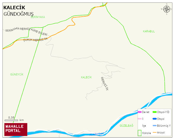 KALECİK Mahallesi Haritası | Mahalle ve Köy Sınırı