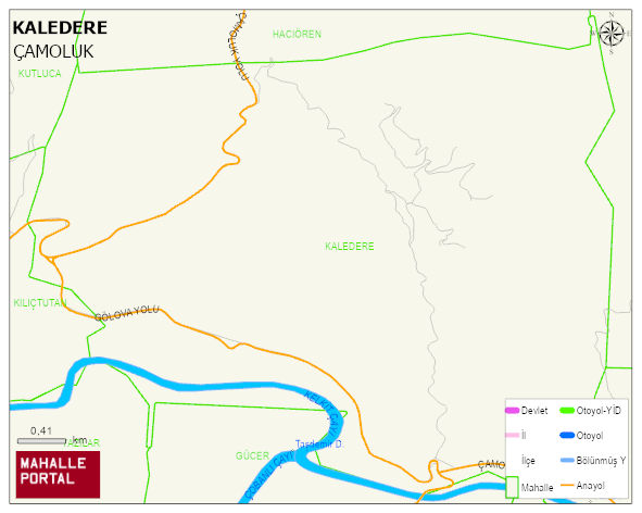 KALEDERE Köyü Haritası | Mahalle ve Köy Sınırı