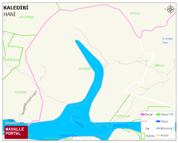 KALEDİBİ Mahallesi Haritası | Yükselti ve Doğa Özellikleri