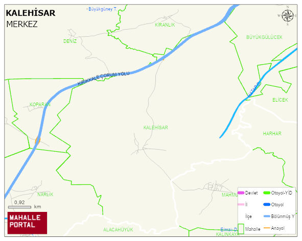 KALEHİSAR Köyü Haritası | İnteraktif Köy ve Mahalle Sınırları
