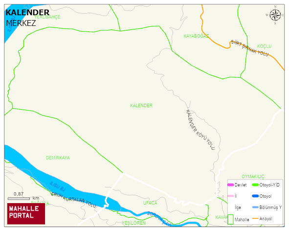 KALENDER Köyü Haritası | Detaylı Köy ve Mahalle Görünümü