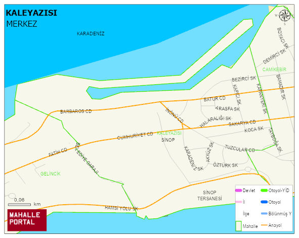KALEYAZISI Mahallesi Haritası | Coğrafi Yapı ve Detaylı Haritası