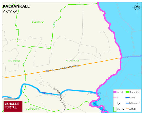KALKANKALE Köyü Haritası | Mahalle Sokak Haritası